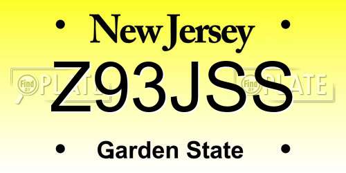 Z93JSS New Jersey License Plate