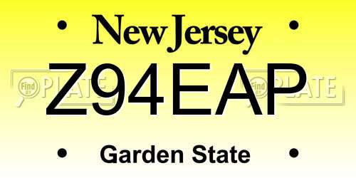Z94EAP New Jersey License Plate