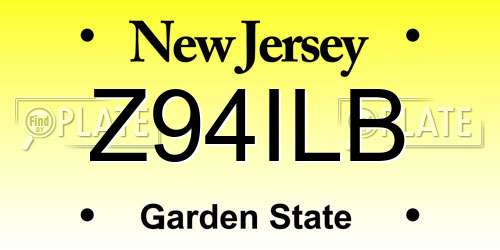 Z94ILB New Jersey License Plate