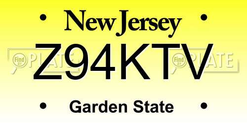 Z94KTV New Jersey License Plate