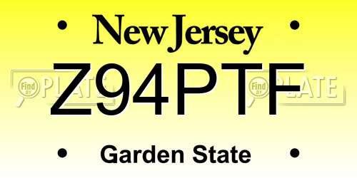 Z94PTF New Jersey License Plate