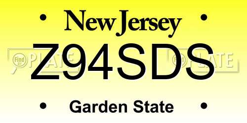 Z94SDS New Jersey License Plate