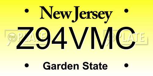Z94VMC New Jersey License Plate