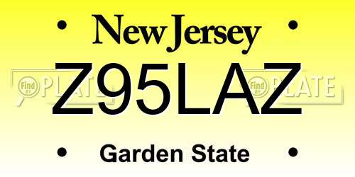 Z95LAZ New Jersey License Plate