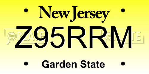 Z95RRM New Jersey License Plate