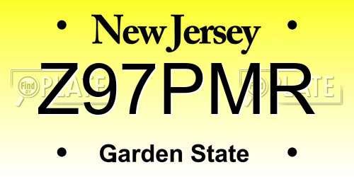 Z97PMR New Jersey License Plate