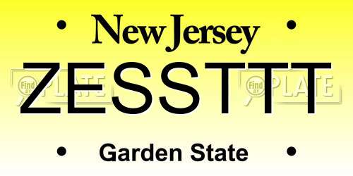ZESSTTT New Jersey License Plate