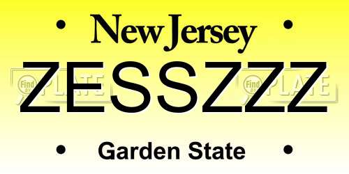ZESSZZZ New Jersey License Plate