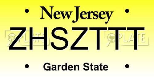 ZHSZTTT New Jersey License Plate