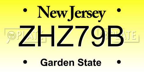 ZHZ79B New Jersey License Plate