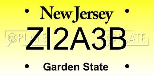 ZI2A3B New Jersey License Plate