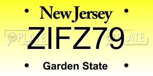 ZIFZ79 New Jersey License Plate