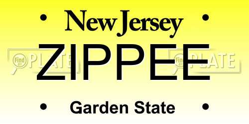 ZIPPEE New Jersey License Plate