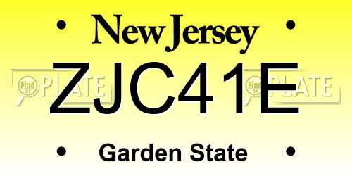 ZJC41E New Jersey License Plate