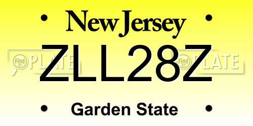 ZLL28Z New Jersey License Plate