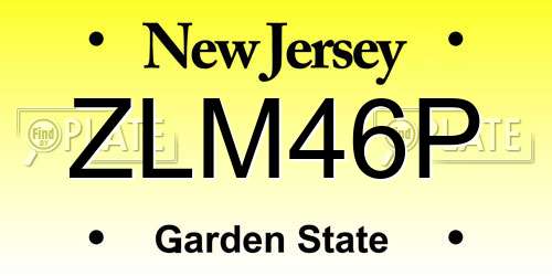 ZLM46P New Jersey License Plate