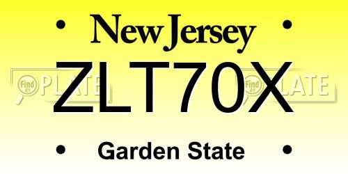 ZLT70X New Jersey License Plate