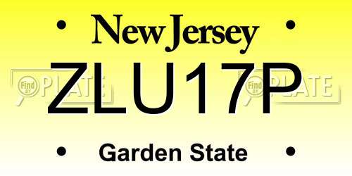 ZLU17P New Jersey License Plate
