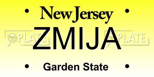 ZMIJA New Jersey License Plate