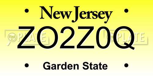 ZO2Z0Q New Jersey License Plate