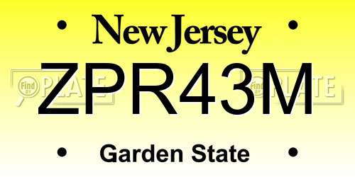 ZPR43M New Jersey License Plate