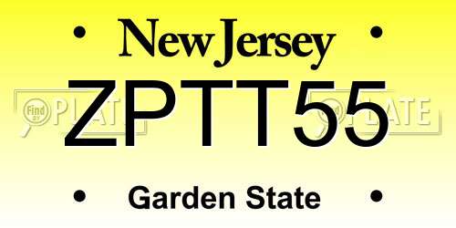 ZPTT55 New Jersey License Plate