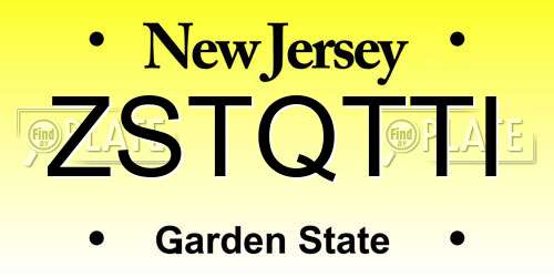 ZSTQTTI New Jersey License Plate