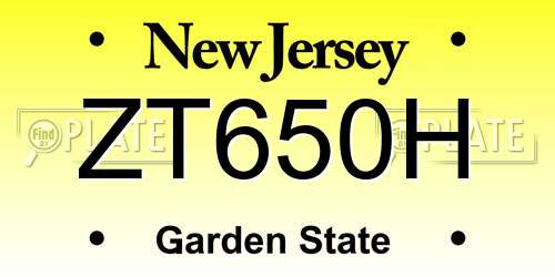 ZT650H New Jersey License Plate