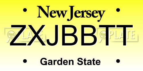 ZXJBBTT New Jersey License Plate