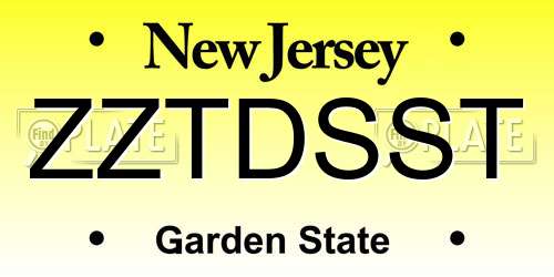 ZZTDSST New Jersey License Plate
