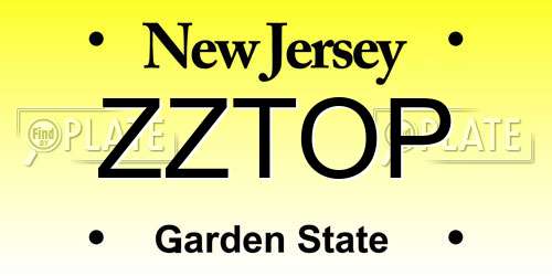 ZZTOP New Jersey License Plate