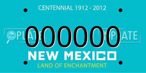 000000 New Mexico License Plate