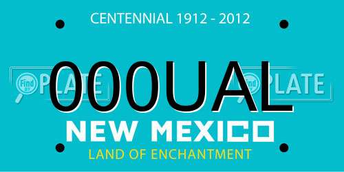000UAL New Mexico License Plate