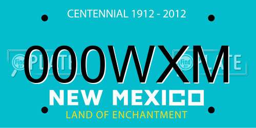 000WXM New Mexico License Plate
