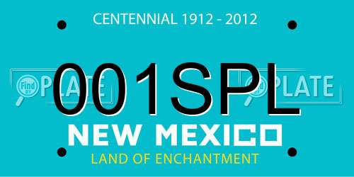 001SPL New Mexico License Plate