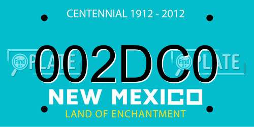 002DC0 New Mexico License Plate