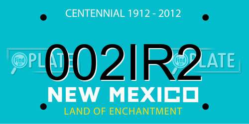 002IR2 New Mexico License Plate
