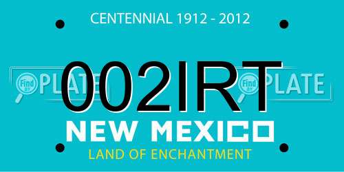 002IRT New Mexico License Plate
