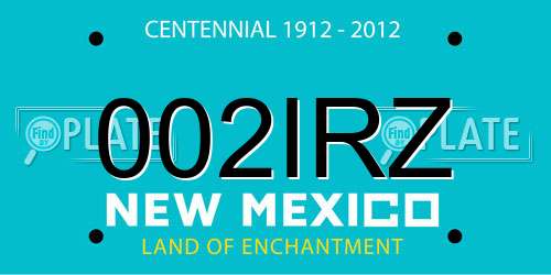 002IRZ New Mexico License Plate