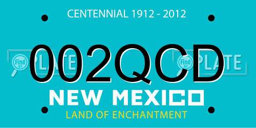 002QCD New Mexico License Plate