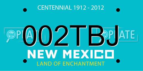 002TBJ New Mexico License Plate