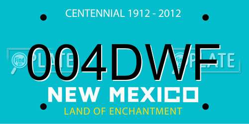004DWF New Mexico License Plate