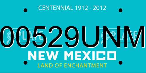 00529UNM New Mexico License Plate