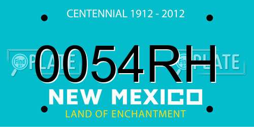 0054RH New Mexico License Plate