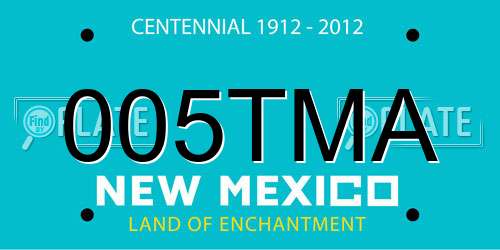 005TMA New Mexico License Plate