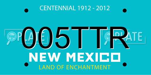 005TTR New Mexico License Plate