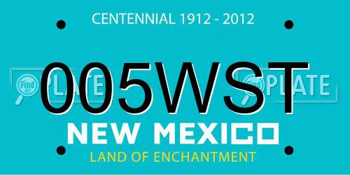 005WST New Mexico License Plate