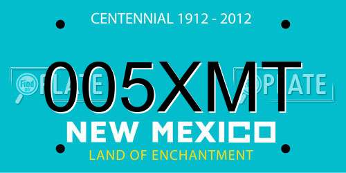 005XMT New Mexico License Plate