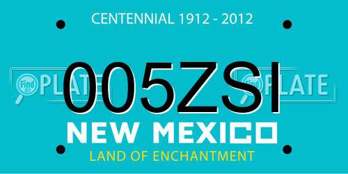 005ZSI New Mexico License Plate