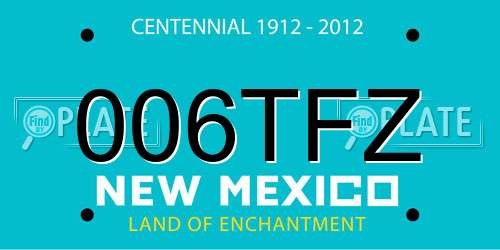 006TFZ New Mexico License Plate